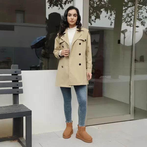 imageATHMILE Boots for Women Suede Platform Boot Winter Warm Ankle Snow Womens Boots Classic Ultra Mini Comfortable Slip On Outdoor Fashion 202402chestnut
