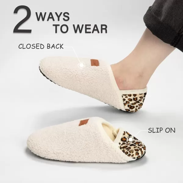 imageATHMILE House Slippers for Women Men Indoor Barefoot Slippers Socks Furry Slip on House Shoes Cozy Comfy Slippers for Home Bedroom Travel YogaBeige Leopard
