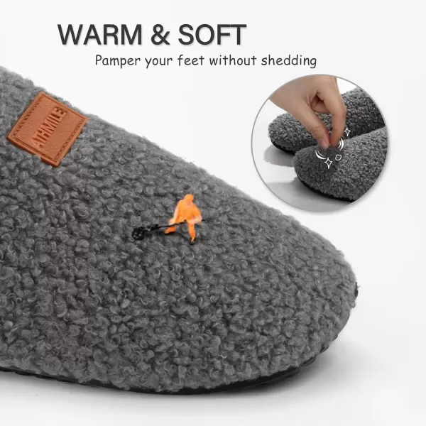 imageATHMILE House Slippers for Women Men Indoor Barefoot Slippers Socks Furry Slip on House Shoes Cozy Comfy Slippers for Home Bedroom Travel YogaDark Grey