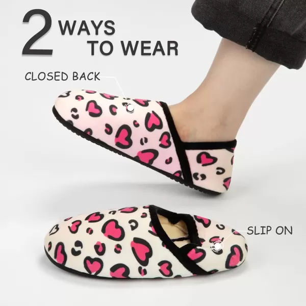 imageATHMILE House Slippers for Women Men Indoor Barefoot Slippers Socks Furry Slip on House Shoes Cozy Comfy Slippers for Home Bedroom Travel YogaLove Leopard