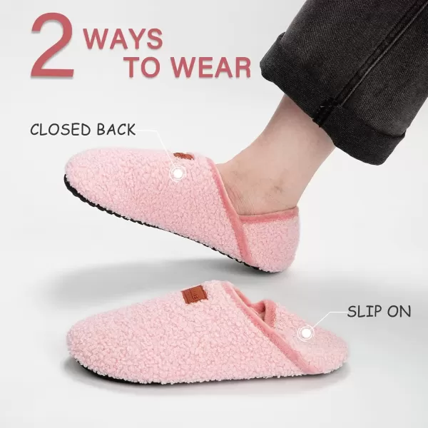 imageATHMILE House Slippers for Women Men Indoor Barefoot Slippers Socks Furry Slip on House Shoes Cozy Comfy Slippers for Home Bedroom Travel YogaPink