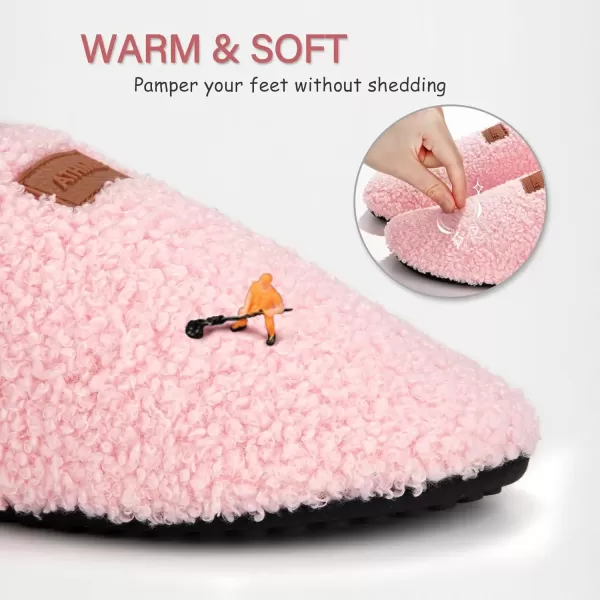 imageATHMILE House Slippers for Women Men Indoor Barefoot Slippers Socks Furry Slip on House Shoes Cozy Comfy Slippers for Home Bedroom Travel YogaPink