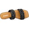 imageATHMILE Womens Flat Sandals Crossover Braided Sandals for Women Fashion Round Open Toe Slip On Slide for Dressy SummerBlack07
