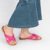 imageATHMILE Womens Flat Sandals Crossover Braided Sandals for Women Fashion Round Open Toe Slip On Slide for Dressy SummerHot Pink06