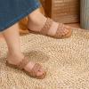 imageATHMILE Womens Flat Sandals Crossover Braided Sandals for Women Fashion Round Open Toe Slip On Slide for Dressy SummerNude07