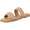 imageATHMILE Womens Flat Sandals Crossover Braided Sandals for Women Fashion Round Open Toe Slip On Slide for Dressy SummerNude07