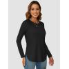 imageATHMILE Long Sleeve Shirts for Women Fall Outfit 2025 Fashion Casual T Shirt Round Neck Basic Loose Tunic TopsBlack