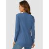 imageATHMILE Long Sleeve Shirts for Women Fall Outfit 2025 Fashion Casual T Shirt Round Neck Basic Loose Tunic TopsBlue