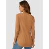 imageATHMILE Long Sleeve Shirts for Women Fall Outfit 2025 Fashion Casual T Shirt Round Neck Basic Loose Tunic TopsBurnt Orange