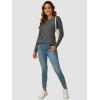 imageATHMILE Long Sleeve Shirts for Women Fall Outfit 2025 Fashion Casual T Shirt Round Neck Basic Loose Tunic TopsDark Grey