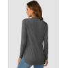 imageATHMILE Long Sleeve Shirts for Women Fall Outfit 2025 Fashion Casual T Shirt Round Neck Basic Loose Tunic TopsDark Grey