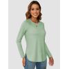 imageATHMILE Long Sleeve Shirts for Women Fall Outfit 2025 Fashion Casual T Shirt Round Neck Basic Loose Tunic TopsGrey Green