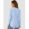 imageATHMILE Long Sleeve Shirts for Women Fall Outfit 2025 Fashion Casual T Shirt Round Neck Basic Loose Tunic TopsIce Blue
