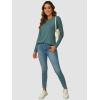 imageATHMILE Long Sleeve Shirts for Women Fall Outfit 2025 Fashion Casual T Shirt Round Neck Basic Loose Tunic TopsPeacock Green