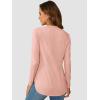 imageATHMILE Long Sleeve Shirts for Women Fall Outfit 2025 Fashion Casual T Shirt Round Neck Basic Loose Tunic TopsPink