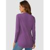 imageATHMILE Long Sleeve Shirts for Women Fall Outfit 2025 Fashion Casual T Shirt Round Neck Basic Loose Tunic TopsPurple