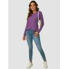 imageATHMILE Long Sleeve Shirts for Women Fall Outfit 2025 Fashion Casual T Shirt Round Neck Basic Loose Tunic TopsPurple