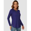 imageATHMILE Long Sleeve Shirts for Women Fall Outfit 2025 Fashion Casual T Shirt Round Neck Basic Loose Tunic TopsRoyal Blue