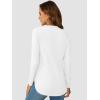 imageATHMILE Long Sleeve Shirts for Women Fall Outfit 2025 Fashion Casual T Shirt Round Neck Basic Loose Tunic TopsWhite