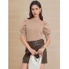 imageATHMILE Womens Puff Short Sleeve Sweater Tops 2025 Spring Summer Trendy Crew Neck Casual T Shirts BlousesBeige