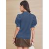 imageATHMILE Womens Puff Short Sleeve Sweater Tops 2025 Spring Summer Trendy Crew Neck Casual T Shirts BlousesBlue