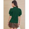 imageATHMILE Womens Puff Short Sleeve Sweater Tops 2025 Spring Summer Trendy Crew Neck Casual T Shirts BlousesDark Green