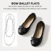 imageATHMILE Ballet Flats Shoes for Women Foldable Womens Flats Comfortable Dressy Bow Round Toe Ballerina Flats for Casual Work Office WeddingBlack