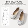 imageATHMILE Ballet Flats Shoes for Women Foldable Womens Flats Comfortable Dressy Bow Round Toe Ballerina Flats for Casual Work Office WeddingSilver