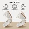 imageATHMILE Ballet Flats Shoes for Women Foldable Womens Flats Comfortable Dressy Bow Round Toe Ballerina Flats for Casual Work Office WeddingWhite