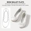 imageATHMILE Ballet Flats Shoes for Women Foldable Womens Flats Comfortable Dressy Bow Round Toe Ballerina Flats for Casual Work Office WeddingWhite