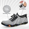 imageATHMILE Water Shoes for Men Women River Shoes Adult Swim Beach Lake Pool Aqua Socks Barefoot Quick Dry for Hiking Surfing Kayaking Size1clight Grey