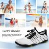 imageATHMILE Water Shoes for Men Women River Shoes Adult Swim Beach Lake Pool Aqua Socks Barefoot Quick Dry for Hiking Surfing Kayaking Size2cwhite