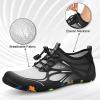 imageATHMILE Water Shoes for Men Women River Shoes Adult Swim Beach Lake Pool Aqua Socks Barefoot Quick Dry for Hiking Surfing Kayaking Size4eblack White