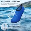 imageATHMILE Water Shoes for Women Men Barefoot QuickDry Aqua Socks for Beach Swim Pool River Yoga Lake Surf Sport Shoes Cruise Essentials Swimming SizeBluew004