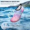 imageATHMILE Water Shoes for Women Men Barefoot QuickDry Aqua Socks for Beach Swim Pool River Yoga Lake Surf Sport Shoes Cruise Essentials Swimming SizeColorful Cloud Symphony