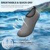 imageATHMILE Water Shoes for Women Men Barefoot QuickDry Aqua Socks for Beach Swim Pool River Yoga Lake Surf Sport Shoes Cruise Essentials Swimming SizeGreyw084