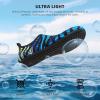 imageATHMILE Water Shoes for Women Men Barefoot QuickDry Aqua Socks for Beach Swim Pool River Yoga Lake Surf Sport Shoes Cruise Essentials Swimming SizeLooming Plants Blue