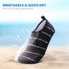 imageATHMILE Water Shoes for Women Men Barefoot QuickDry Aqua Socks for Beach Swim Pool River Yoga Lake Surf Sport Shoes Cruise Essentials Swimming SizeNwavy White Stripe