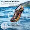 imageATHMILE Water Shoes for Women Men Barefoot QuickDry Aqua Socks for Beach Swim Pool River Yoga Lake Surf Sport Shoes Cruise Essentials Swimming SizePaisley Gold