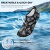 imageATHMILE Water Shoes for Women Men Barefoot QuickDry Aqua Socks for Beach Swim Pool River Yoga Lake Surf Sport Shoes Cruise Essentials Swimming SizePaisley Black White
