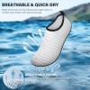 imageATHMILE Water Shoes for Women Men Barefoot QuickDry Aqua Socks for Beach Swim Pool River Yoga Lake Surf Sport Shoes Cruise Essentials Swimming SizeWhitew004