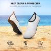 imageATHMILE Water Shoes for Women Men Barefoot QuickDry Aqua Socks for Beach Swim Pool River Yoga Lake Surf Sport Shoes Cruise Essentials Swimming SizeWhitew004