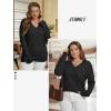 imageATHMILE Womens Fall Tops 2025 Fashion Trendy Pullover Sweater V Neck Long Sleeve Shirt Knit Blouse Clothes OutfitsBlack
