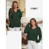 imageATHMILE Womens Fall Tops 2025 Fashion Trendy Pullover Sweater V Neck Long Sleeve Shirt Knit Blouse Clothes OutfitsGreen