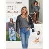 imageATHMILE Womens Fall Tops 2025 Fashion Trendy Pullover Sweater V Neck Long Sleeve Shirt Knit Blouse Clothes OutfitsGrey