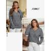 imageATHMILE Womens Fall Tops 2025 Fashion Trendy Pullover Sweater V Neck Long Sleeve Shirt Knit Blouse Clothes OutfitsGrey