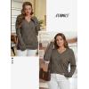 imageATHMILE Womens Fall Tops 2025 Fashion Trendy Pullover Sweater V Neck Long Sleeve Shirt Knit Blouse Clothes OutfitsLight Brown