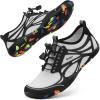 imageATHMILE Water Shoes for Men Women River Shoes Adult Swim Beach Lake Pool Aqua Socks Barefoot Quick Dry for Hiking Surfing Kayaking Size4awhite