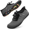 imageATHMILE Water Shoes for Men Women River Shoes Adult Swim Beach Lake Pool Aqua Socks Barefoot Quick Dry for Hiking Surfing Kayaking Size6bdark Grey