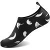 imageATHMILE Water Shoes for Women Men Barefoot QuickDry Aqua Socks for Beach Swim Pool River Yoga Lake Surf Sport Shoes Cruise Essentials Swimming SizeFeather Black White